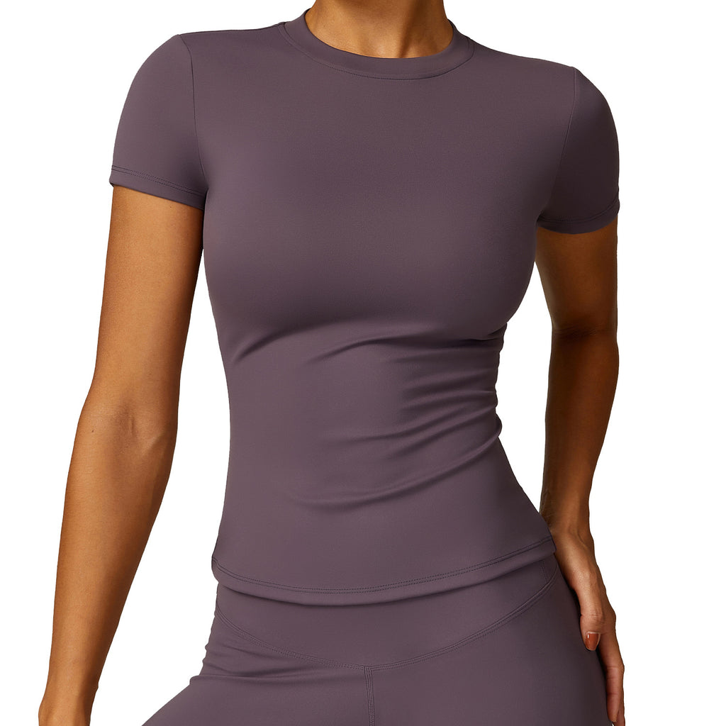 SEAMLESS BRUSHED SHORT SLEEVE TOP