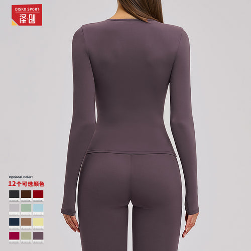 BRUSHED LONG SLEEVE YOGA TOP
