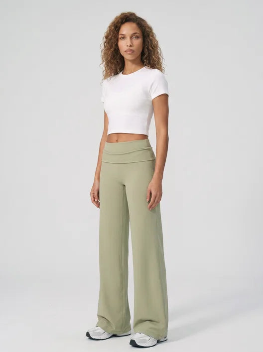 The Calma Postpartum Wide-Leg Trousers