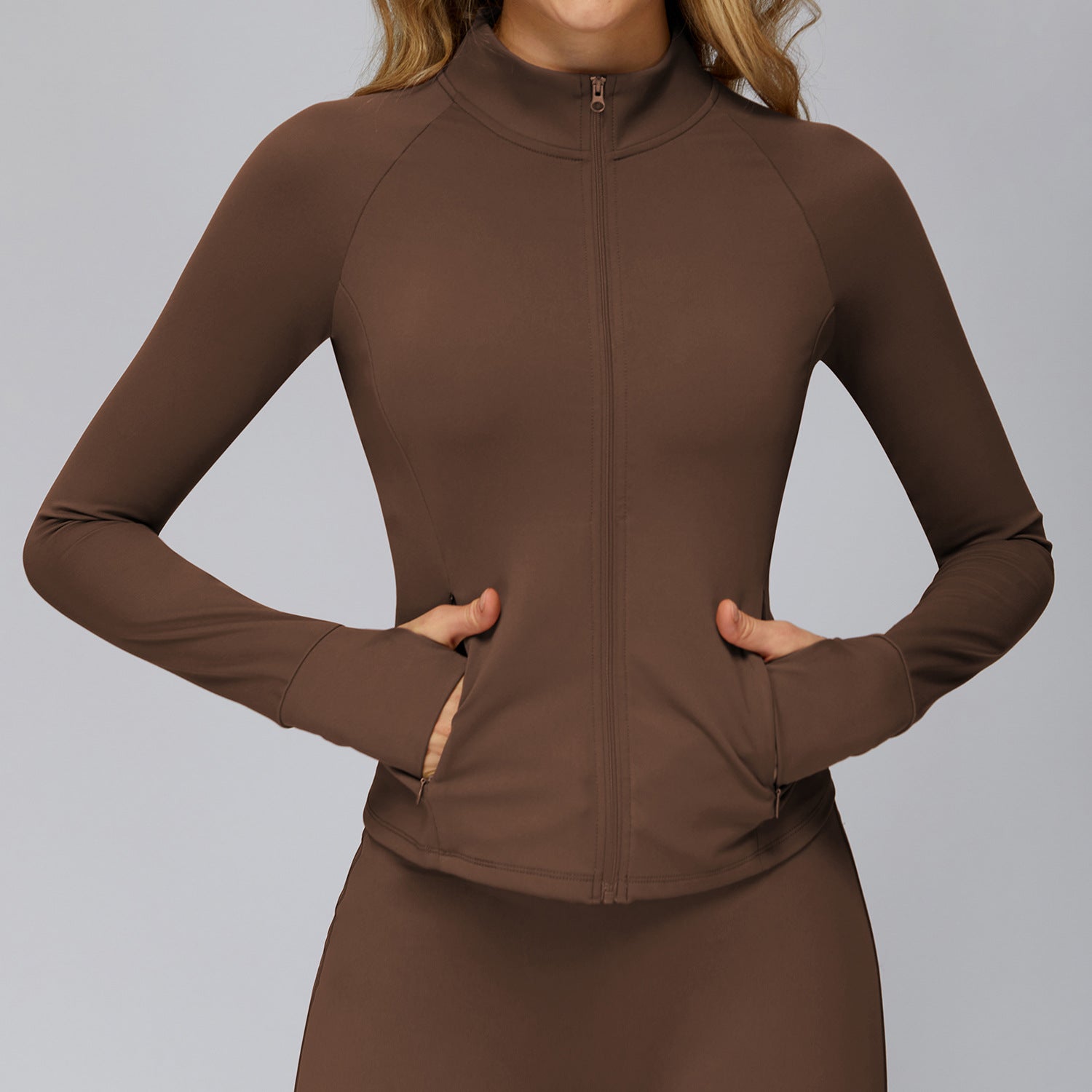 BRUSHED SEAMLESS YOGA JACKET