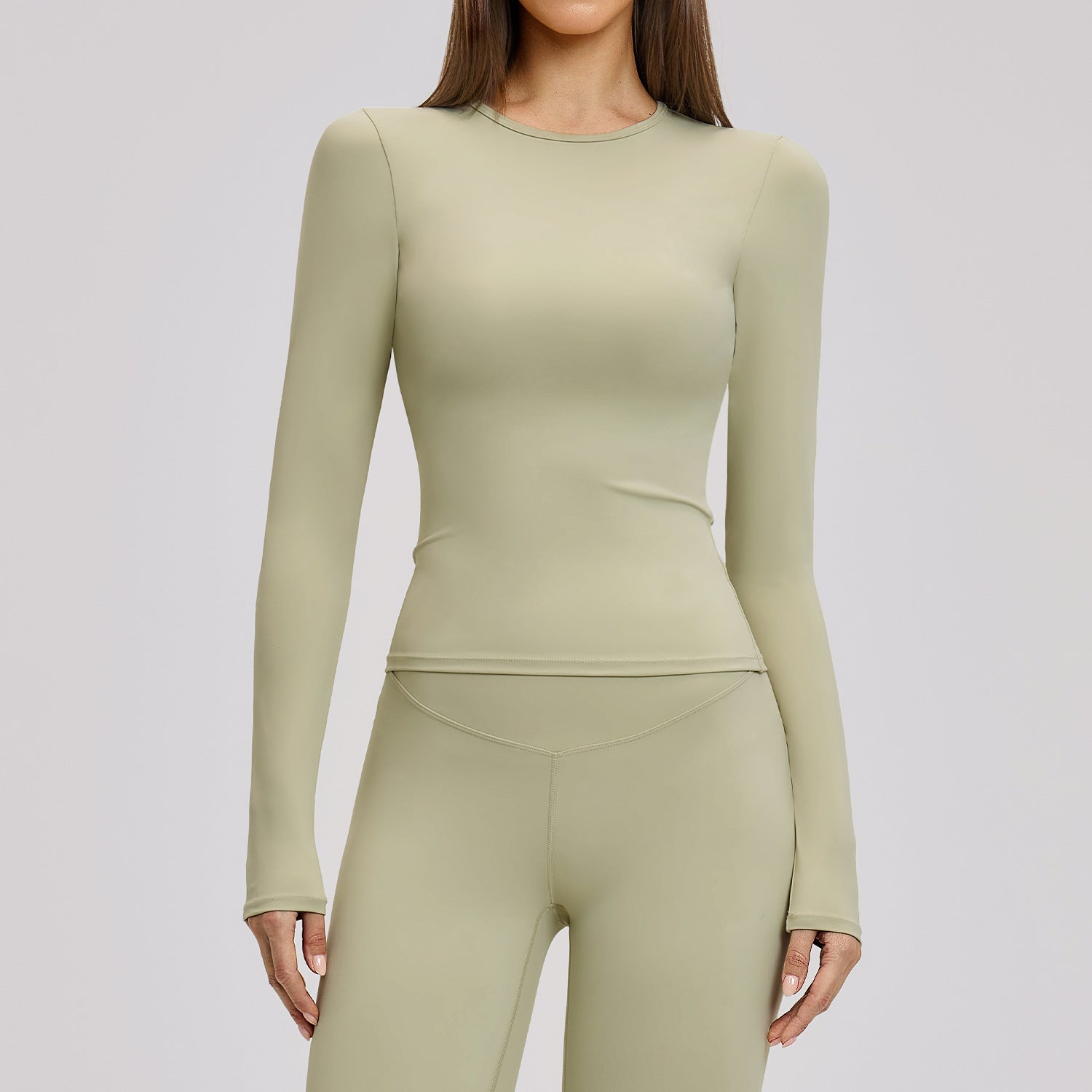 BRUSHED LONG SLEEVE YOGA TOP