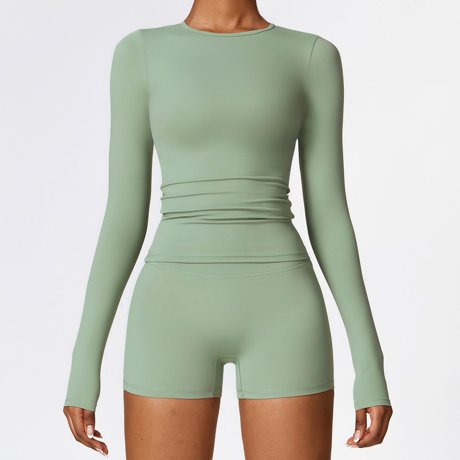 BRUSHED LONG SLEEVE YOGA TOP