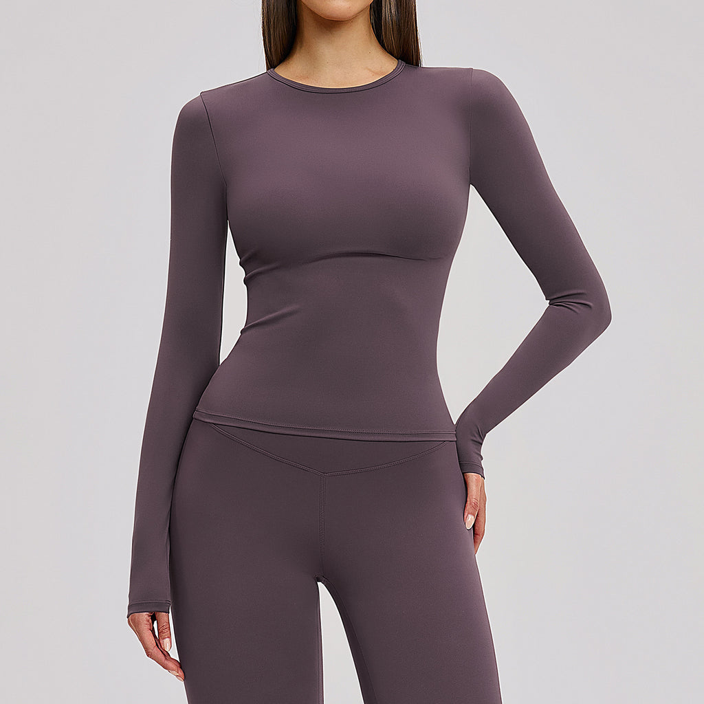 BRUSHED LONG SLEEVE YOGA TOP