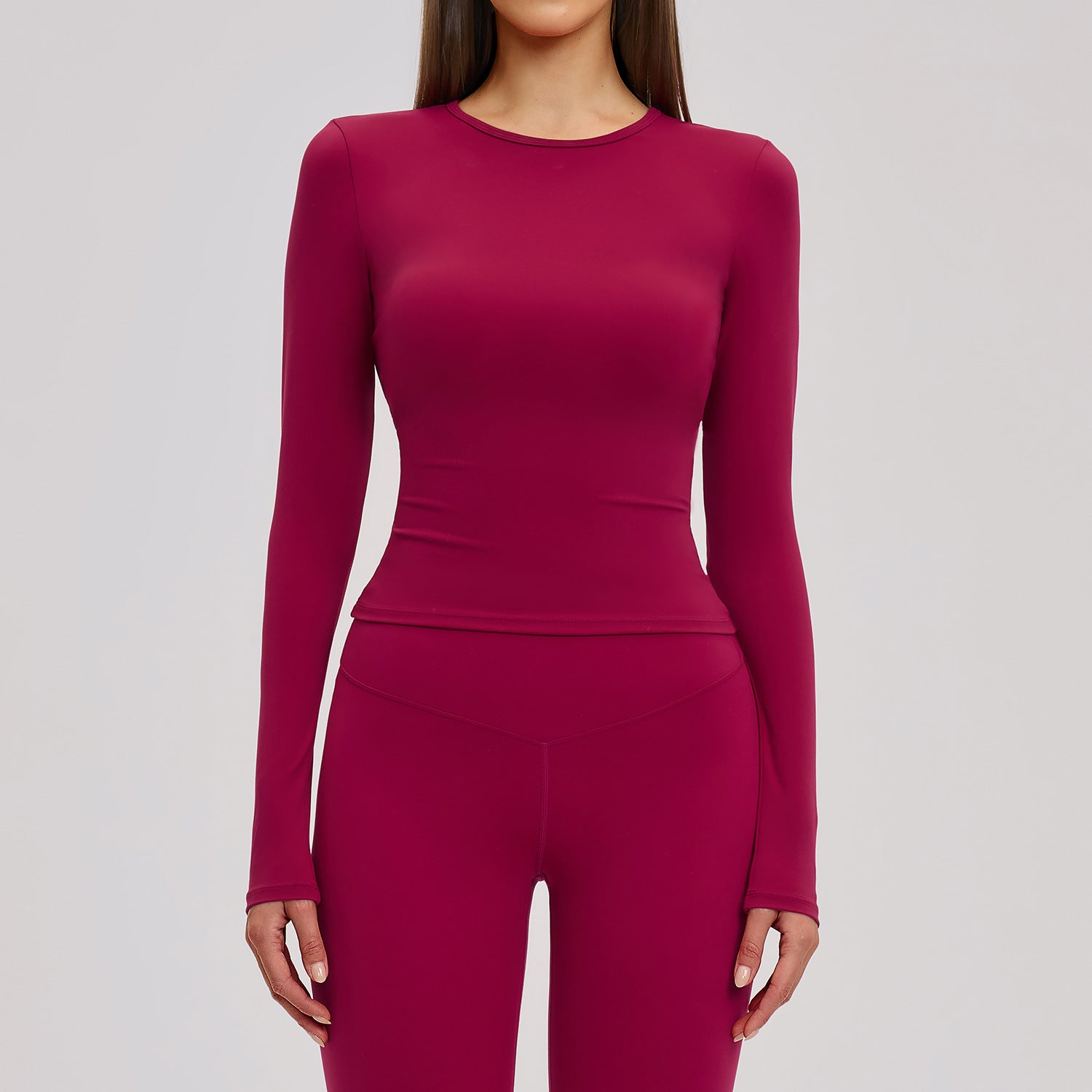 BRUSHED LONG SLEEVE YOGA TOP