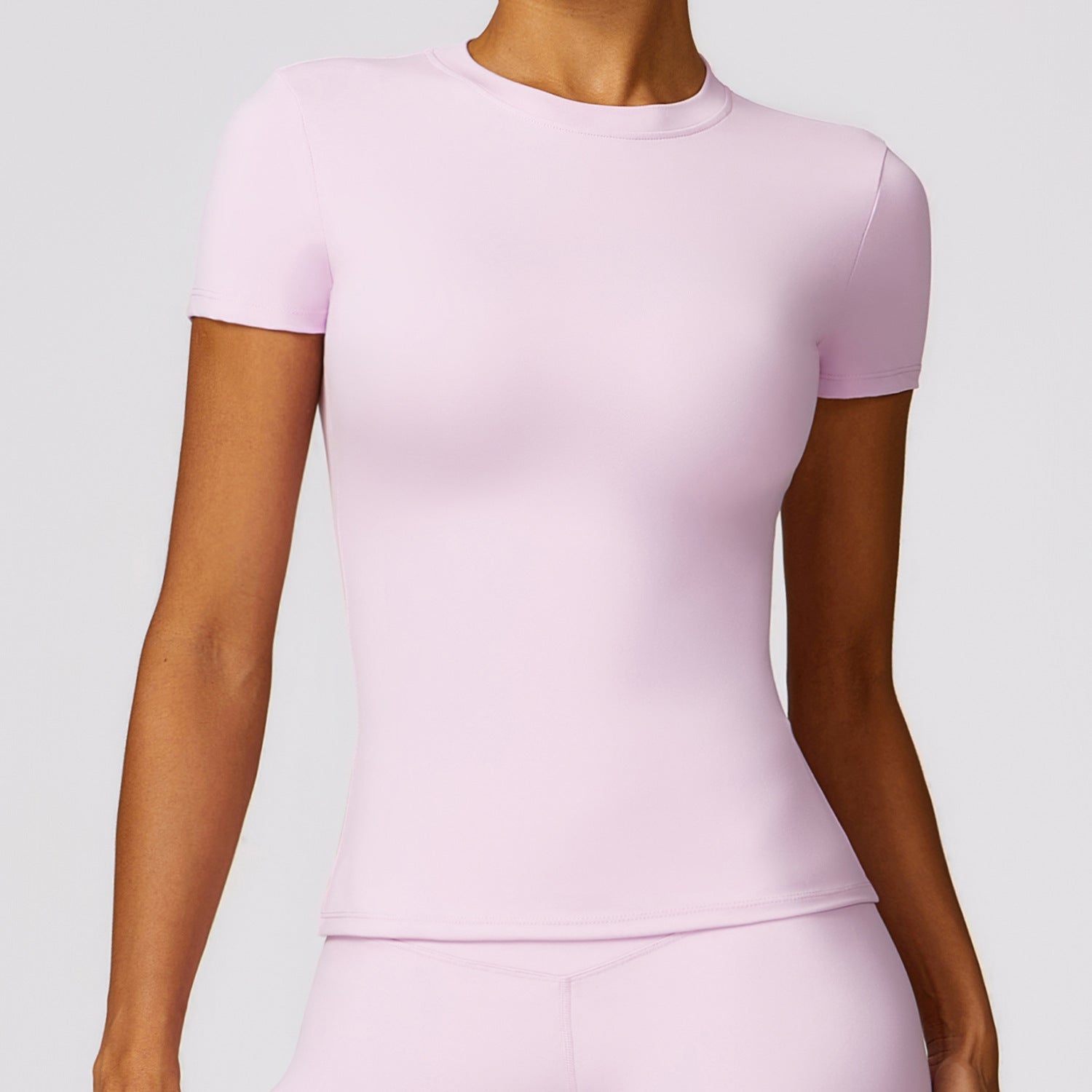 SEAMLESS BRUSHED SHORT SLEEVE TOP