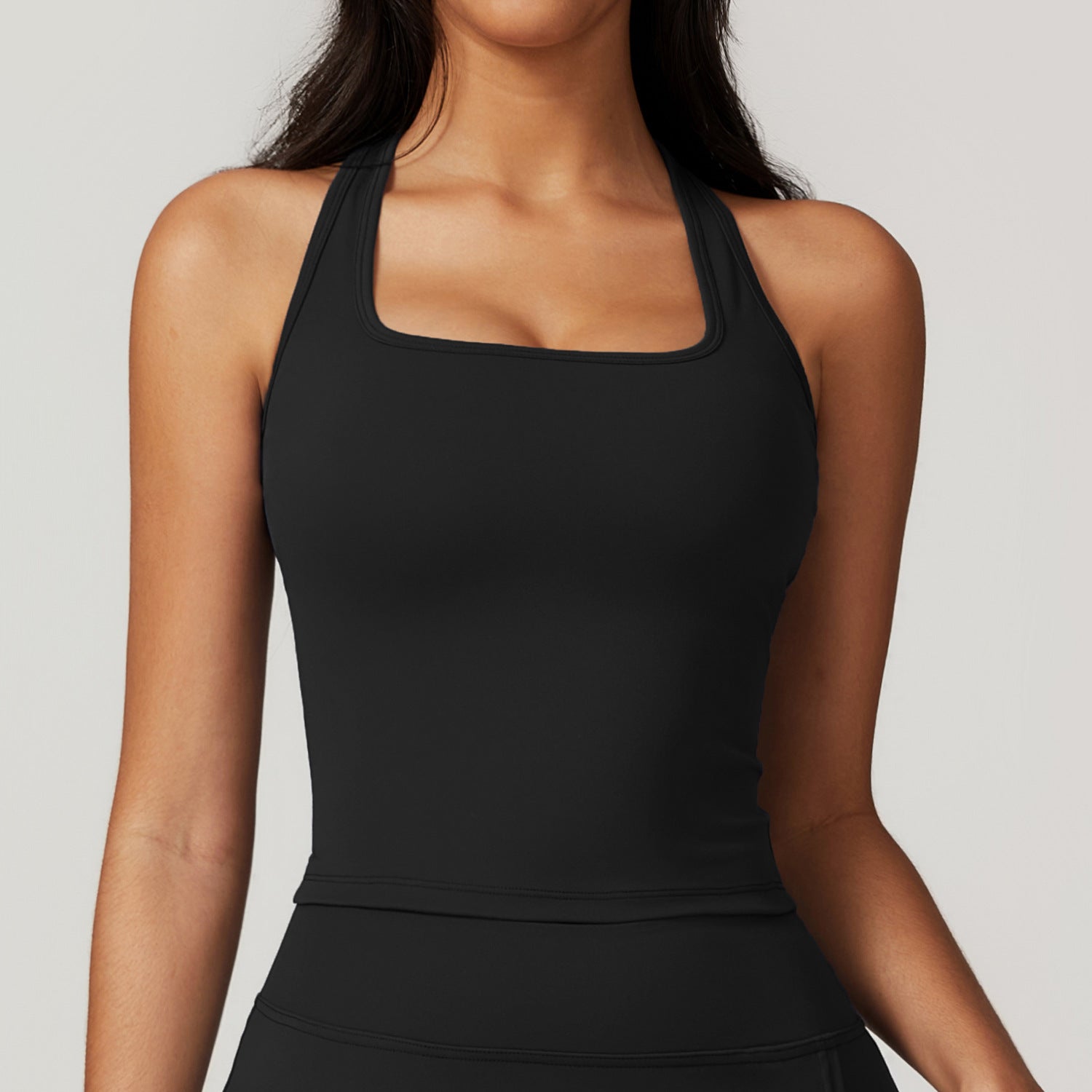BRUSHED SEAMLESS YOGA TANK TOP