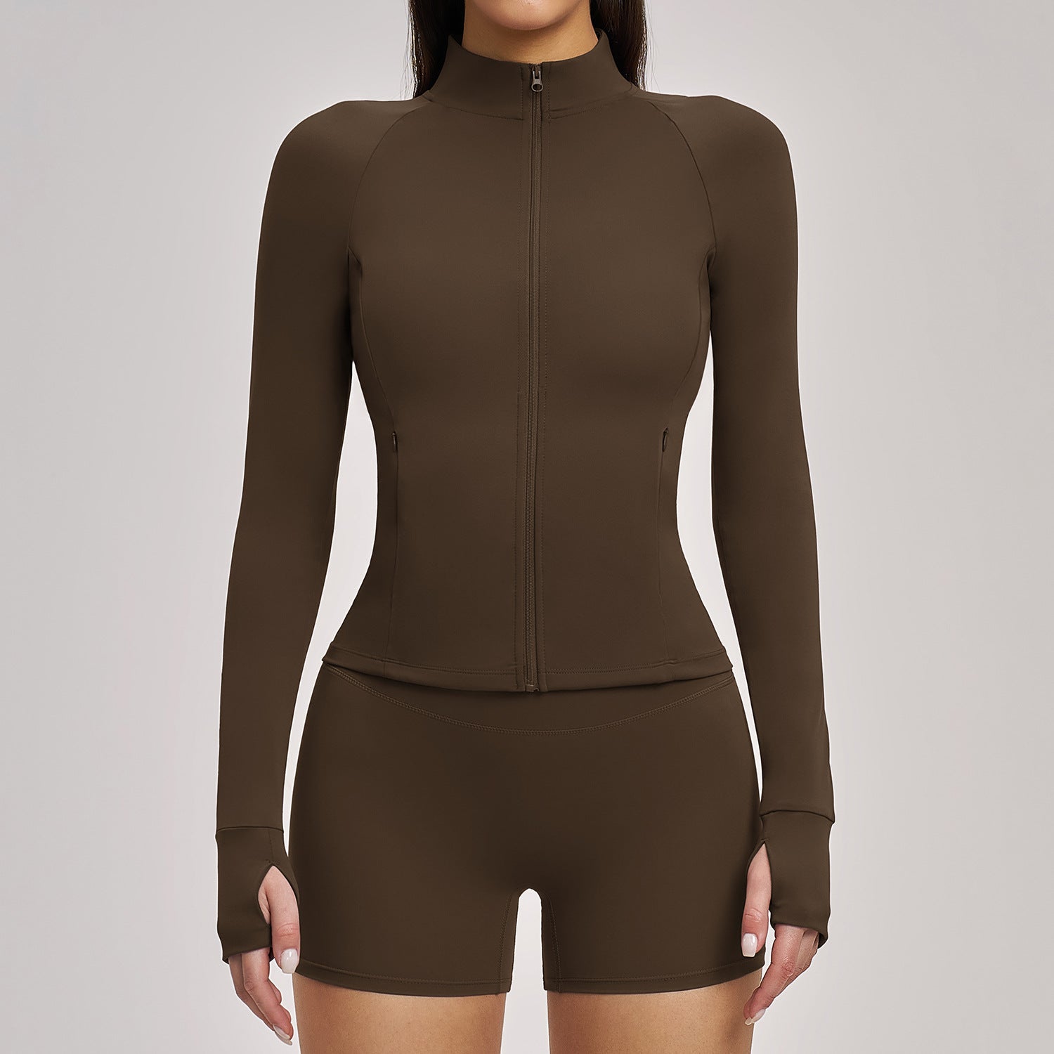 BRUSHED SEAMLESS YOGA JACKET