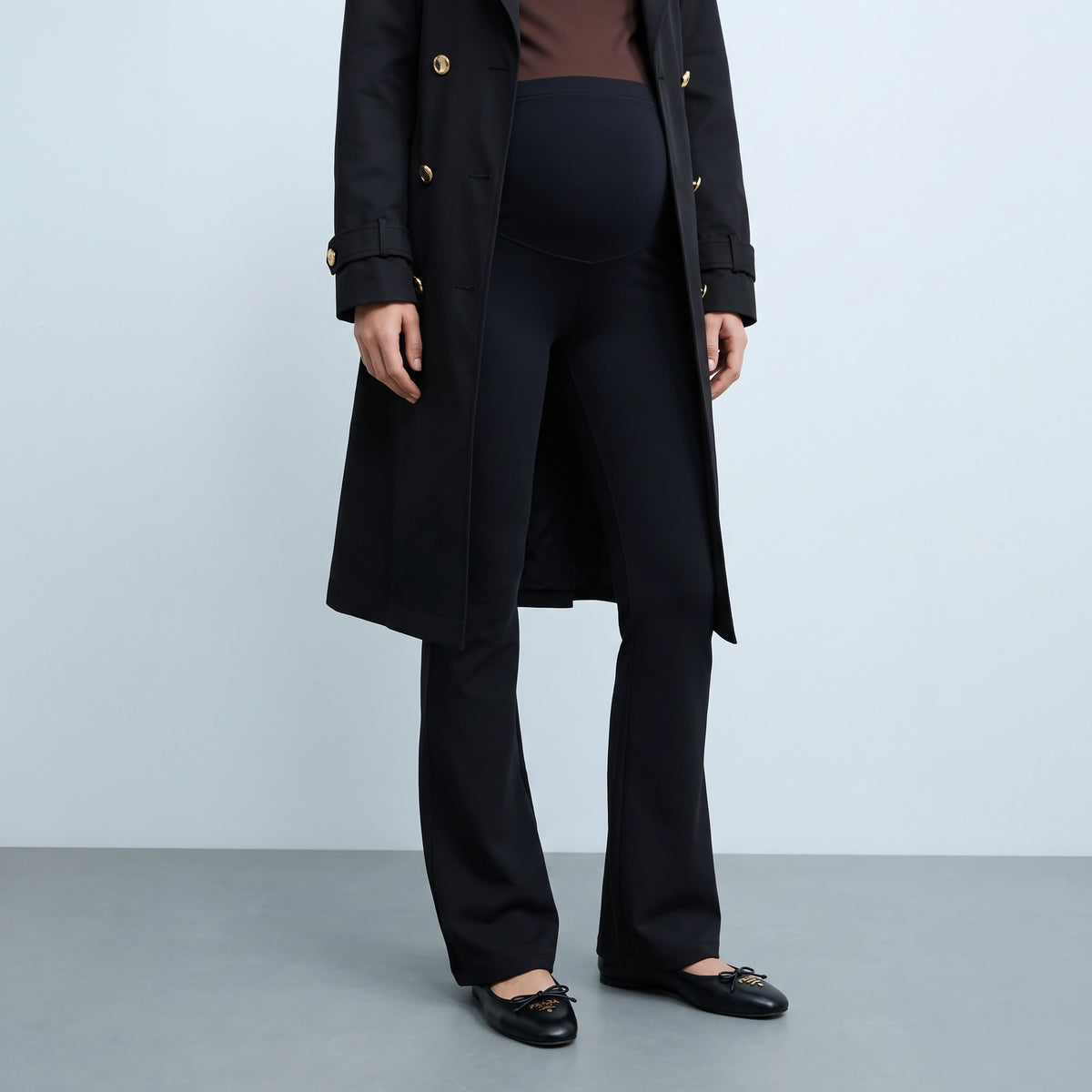 High-Waisted Bootcut Trousers
