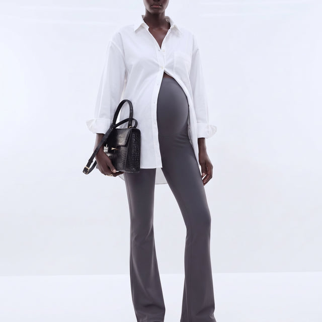 High-Waisted Bootcut Trousers