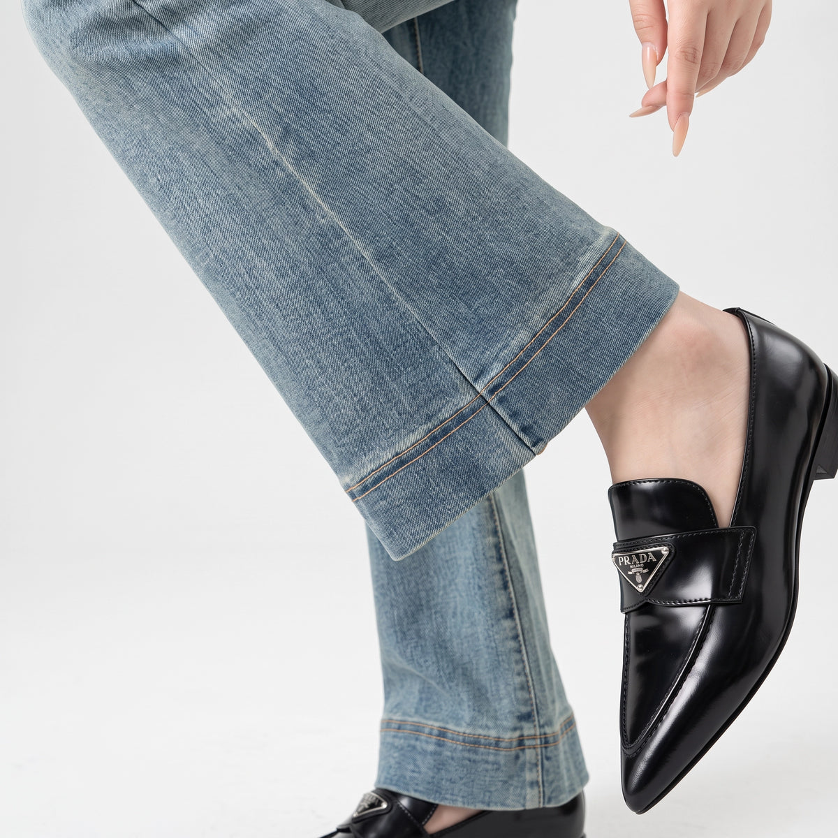 Cropped Flared Maternity Jeans
