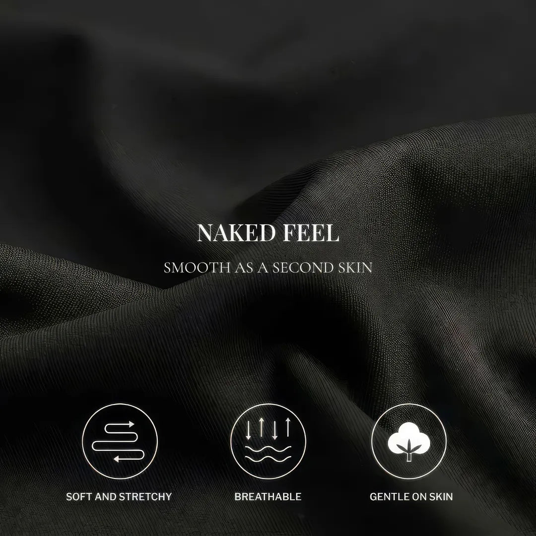 Alma Nueva flare leggings naked feel fabric detail infographic