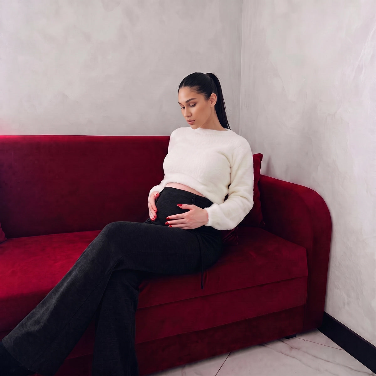 Soft Flare Maternity Trousers