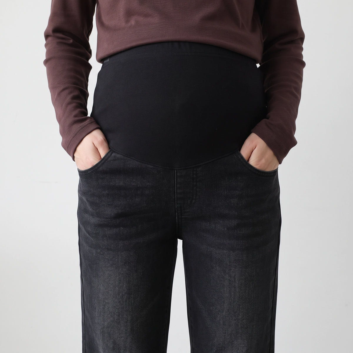 Over-Bump Wide-Leg Maternity Jeans