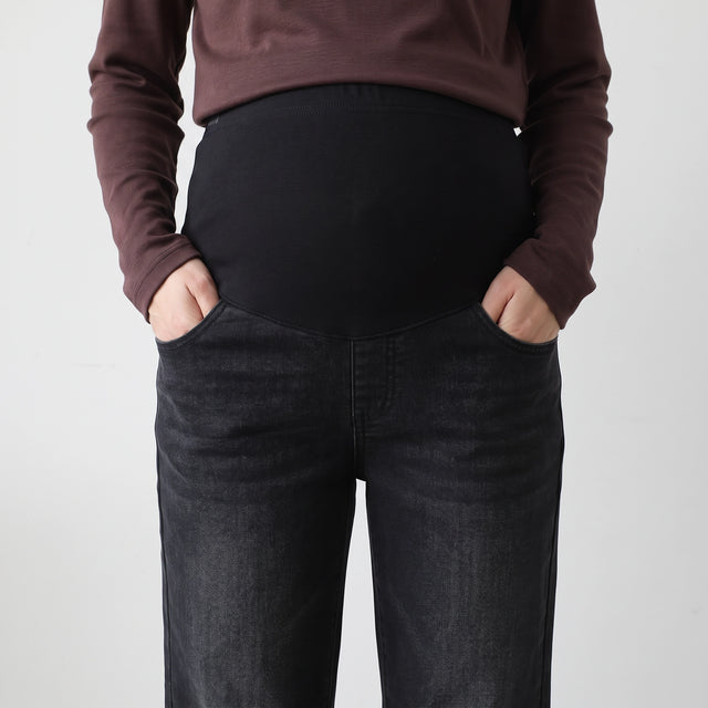Over-Bump Wide-Leg Maternity Jeans