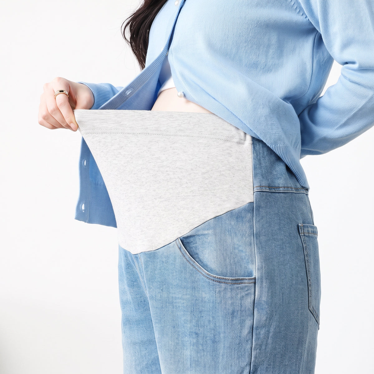 Over-Bump Wide-Leg Maternity Jeans