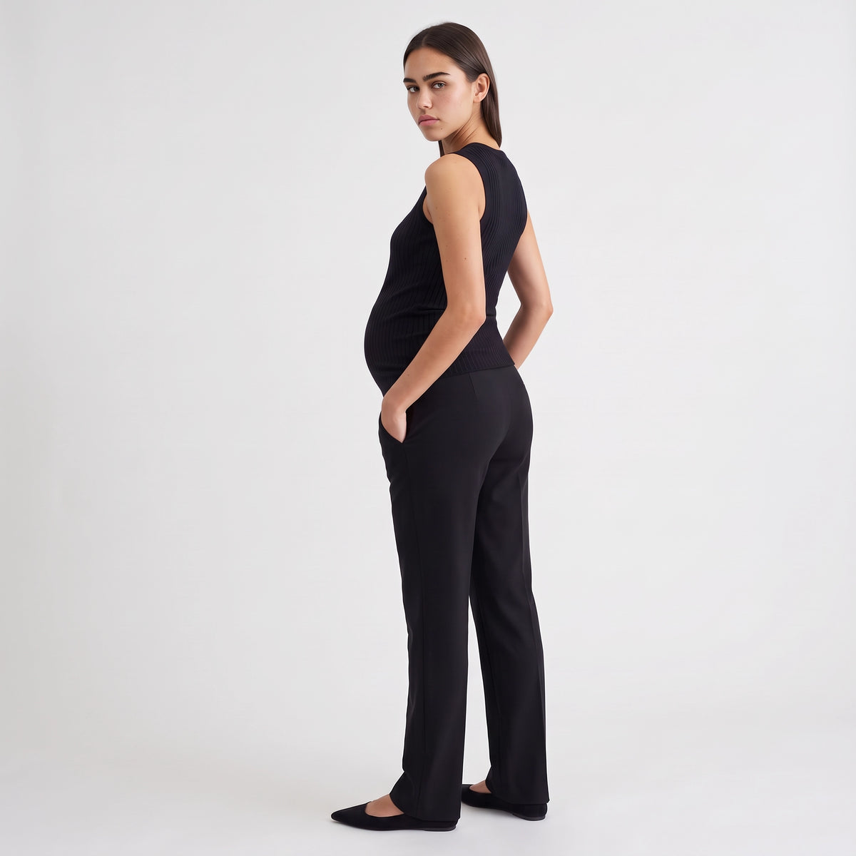 Straight-Leg Maternity Trousers