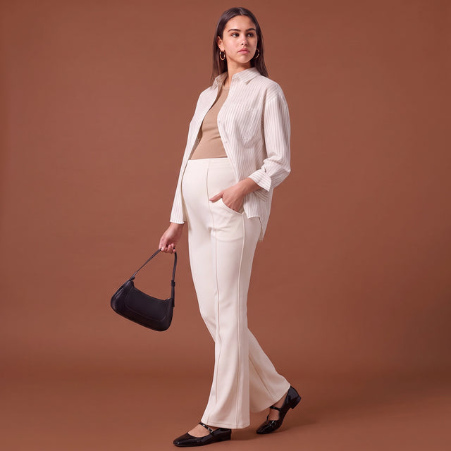 Tailored Flare Maternity Trousers