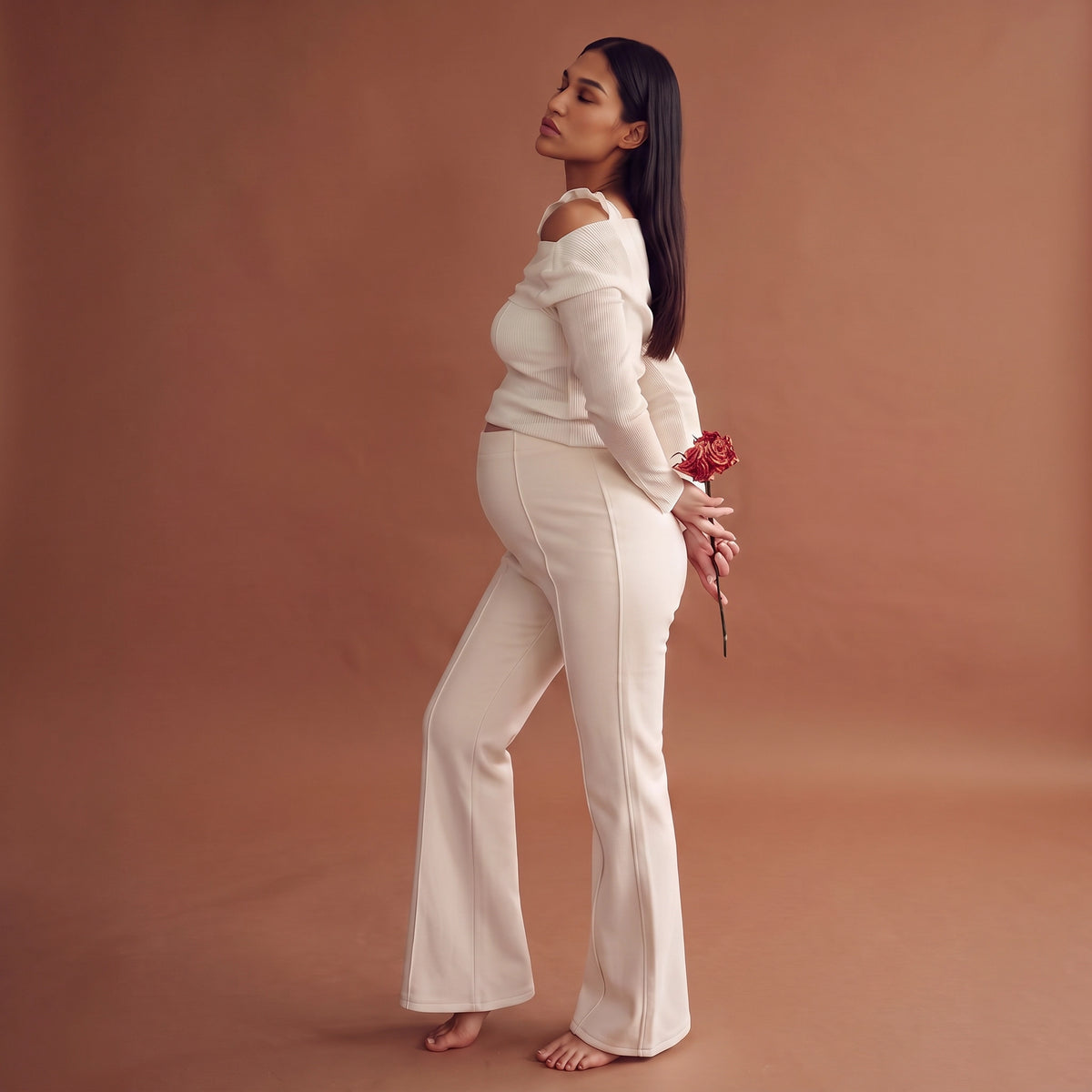 Tailored Flare Maternity Trousers