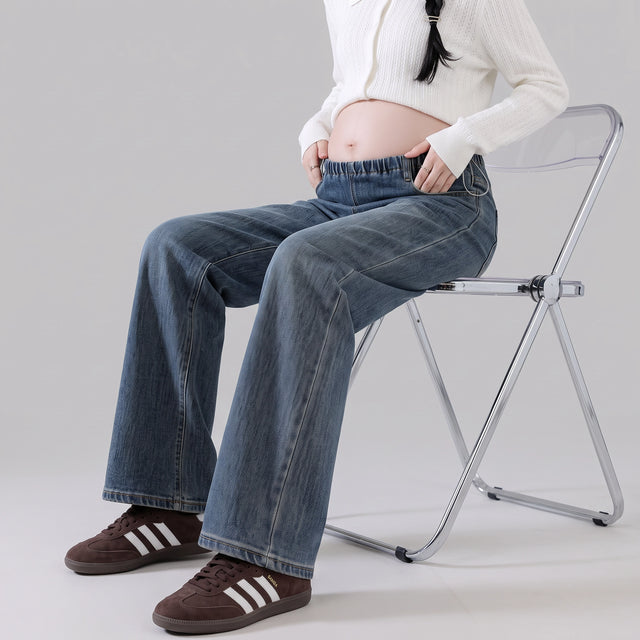 Vintage Wide-Leg Maternity Jeans