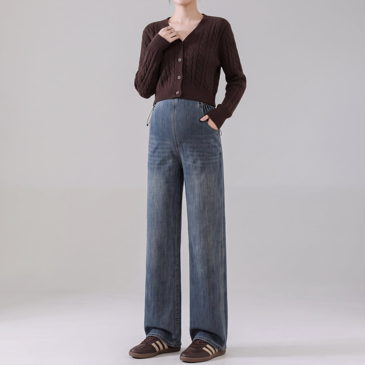 Vintage Wide-Leg Maternity Jeans