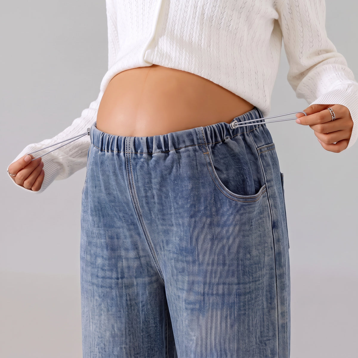 Vintage Wide-Leg Maternity Jeans