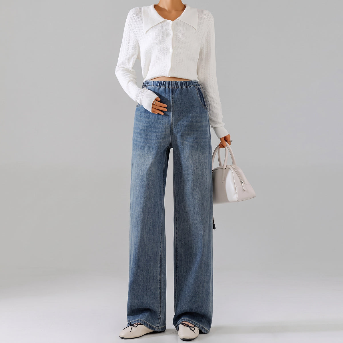 Vintage Wide-Leg Maternity Jeans